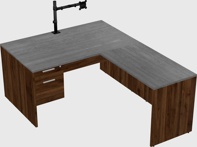L-shaped office desk