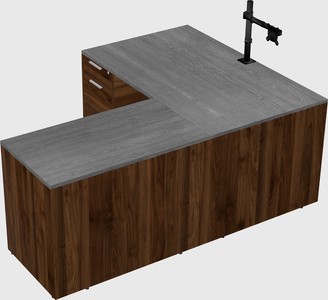 L-shaped office desk