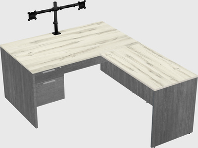 L-shaped office desk