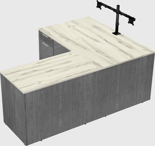 L-shaped office desk