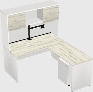 L-shaped office desk
