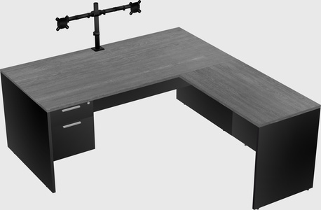 L-shaped office desk