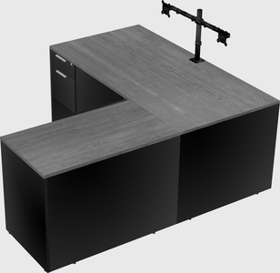L-shaped office desk
