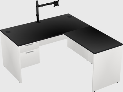 L-shaped office desk
