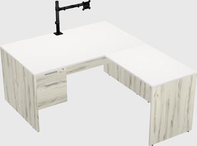L-shaped office desk