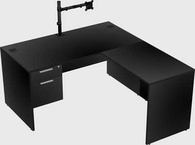 L-shaped office desk