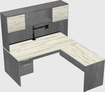 L-shaped office desk