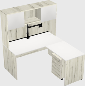 L-shaped office desk