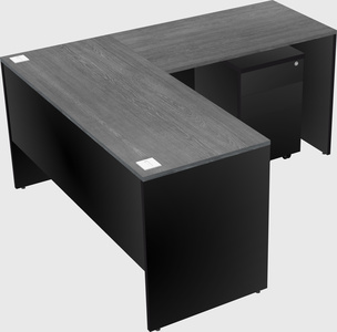 L-shaped office desk