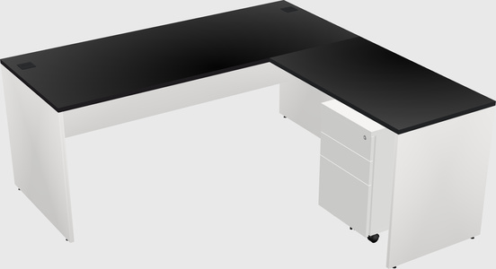 L-shaped office desk