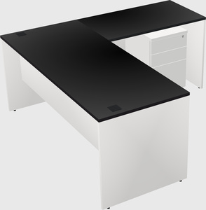 L-shaped office desk