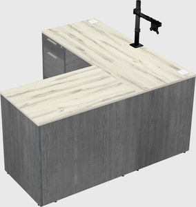 L-shaped office desk