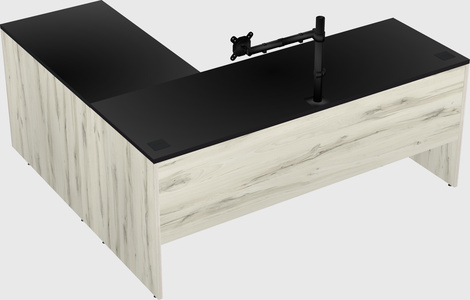 L-shaped office desk