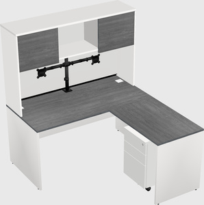 L-shaped office desk