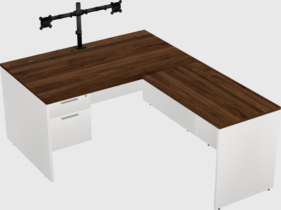 L-shaped office desk