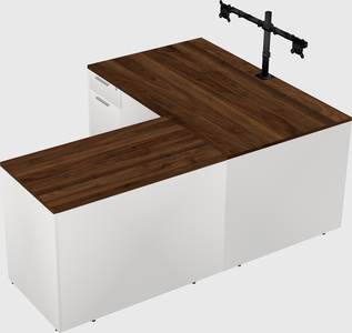 L-shaped office desk