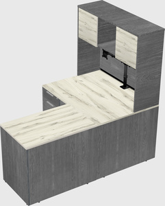 L-shaped office desk