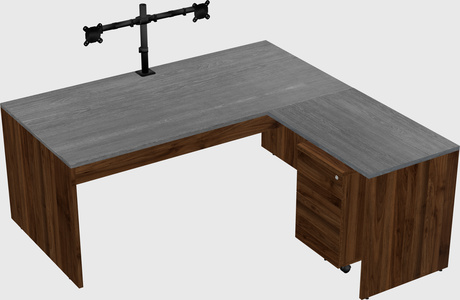 L-shaped office desk