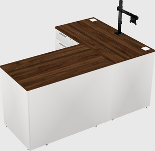 L-shaped office desk