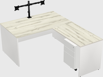 L-shaped office desk