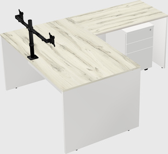 L-shaped office desk