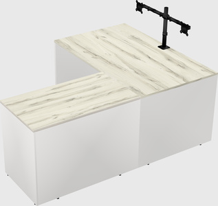 L-shaped office desk