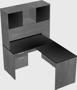 L-shaped office desk