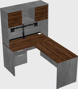 L-shaped office desk