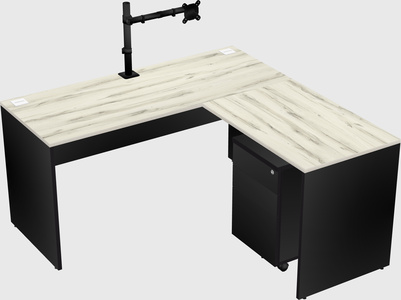 L-shaped office desk