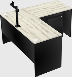 L-shaped office desk