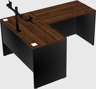 L-shaped office desk