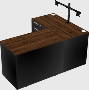 L-shaped office desk