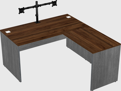 L-shaped office desk