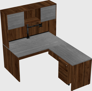 L-shaped office desk