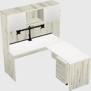 L-shaped office desk