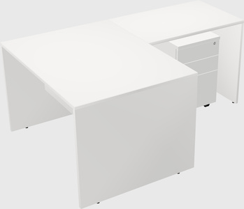 L-shaped office desk