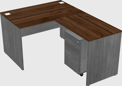 L-shaped office desk