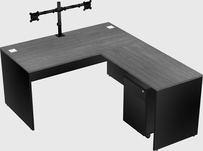 L-shaped office desk