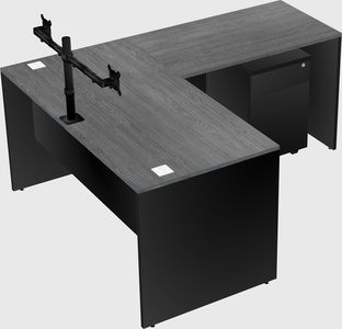 L-shaped office desk
