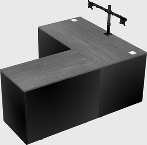 L-shaped office desk