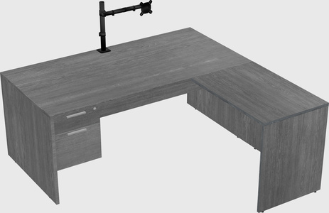 L-shaped office desk
