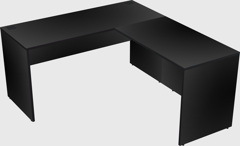 L-shaped office desk