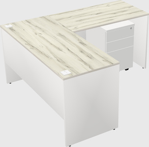 L-shaped office desk