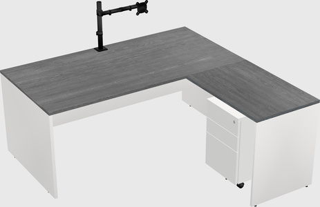 L-shaped office desk
