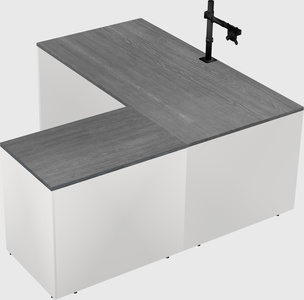 L-shaped office desk