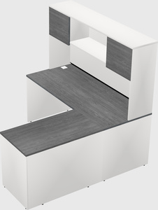 L-shaped office desk
