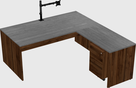 L-shaped office desk