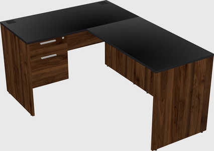L-shaped office desk