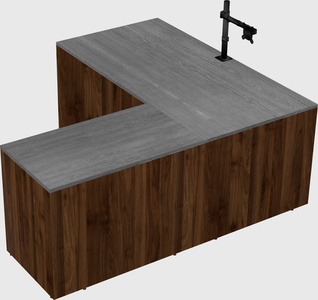 L-shaped office desk