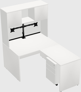 L-shaped office desk